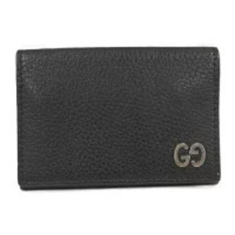 Gucci Card Case Wallet Dorian Leather Black